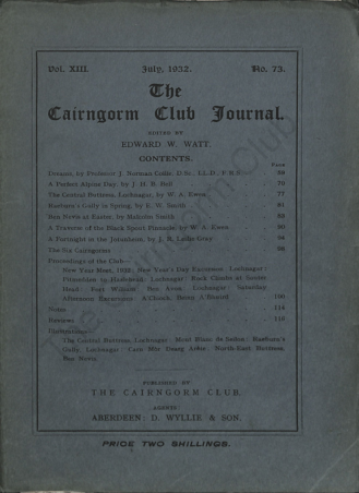 The Cairngorm Club Journal No 73 cover